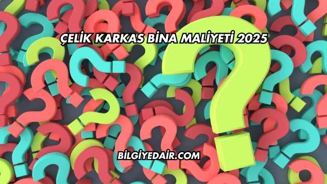 Çelik Karkas Bina Maliyeti 2025