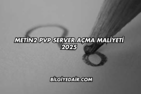 Metin2 PVP Server Açma Maliyeti 2025
