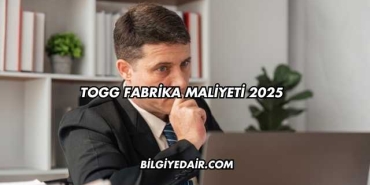 TOGG Fabrika Maliyeti 2025