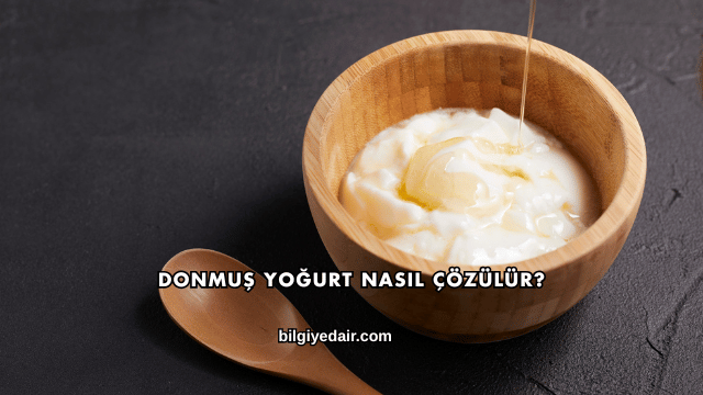 Donmuş Yoğurt Nasıl Çözülür?