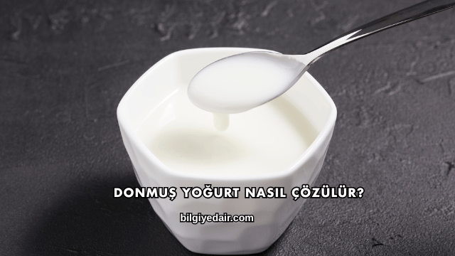 Donmuş Yoğurt Nasıl Çözülür?